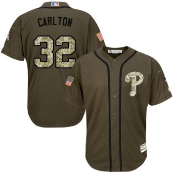 Phillies #32 Steve Carlton Green Salute to Service Stitched MLB Jersey Phillies #32 Steve Carlton Green Salute to Service Stitched MLB Jersey