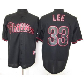 Phillies #33 Cliff Lee Black Fashion Stitched MLB Jersey Phillies #33 Cliff Lee Black Fashion Stitched MLB Jersey