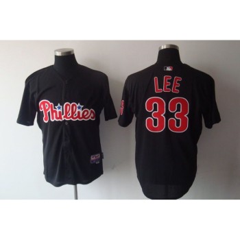 Phillies #33 Cliff Lee Black Stitched MLB Jersey Phillies #33 Cliff Lee Black Stitched MLB Jersey