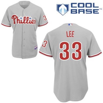 Phillies #33 Cliff Lee Grey Cool Base Stitched Youth MLB Jersey Phillies #33 Cliff Lee Grey Cool Base Stitched Youth MLB Jersey