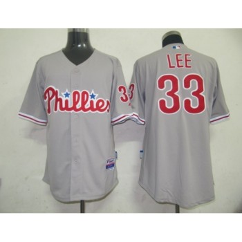 Phillies #33 Cliff Lee Grey Stitched MLB Jersey Phillies #33 Cliff Lee Grey Stitched MLB Jersey