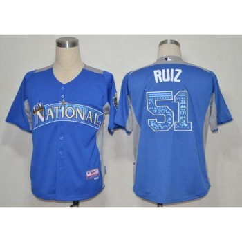 Phillies #51 Carlos Ruiz Blue 2012 All-Star BP Stitched MLB Jersey Phillies #51 Carlos Ruiz Blue 2012 All-Star BP Stitched MLB Jersey