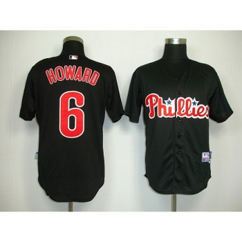 Phillies #6 Ryan Howard Black Stitched MLB Jersey Phillies #6 Ryan Howard Black Stitched MLB Jersey