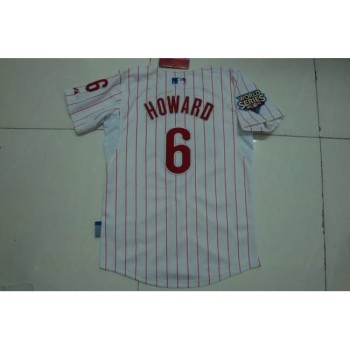 Phillies #6 Ryan Howard Stitched White Red Strip Youth MLB Jersey Phillies #6 Ryan Howard Stitched White Red Strip Youth MLB Jersey
