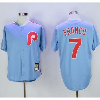 Phillies #7 Maikel Franco Light Blue Cooperstown Stitched MLB Jersey Phillies #7 Maikel Franco Light Blue Cooperstown Stitched MLB Jersey