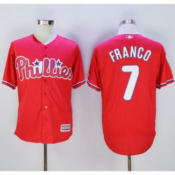 Phillies #7 Maikel Franco Red New Cool Base Stitched MLB Jersey Phillies #7 Maikel Franco Red New Cool Base Stitched MLB Jersey