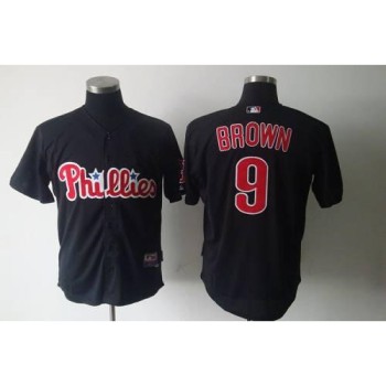Phillies #9 Domoic Brown Black Stitched MLB Jersey Phillies #9 Domoic Brown Black Stitched MLB Jersey