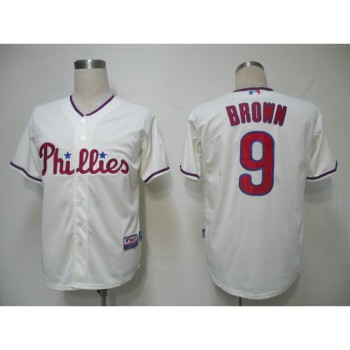 Phillies #9 Domoic Brown Cream Cool Base Stitched MLB Jersey Phillies #9 Domoic Brown Cream Cool Base Stitched MLB Jersey