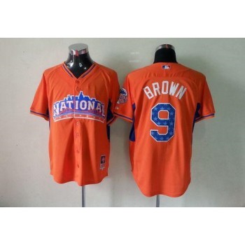 Phillies #9 Domonic Brown Orange All-Star 2013 National League Stitched MLB Jersey Phillies #9 Domonic Brown Orange All-Star 2013 National League Stitched MLB Jersey