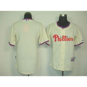 Phillies Blank Cream Cool Base Stitched MLB Jersey Phillies Blank Cream Cool Base Stitched MLB Jersey