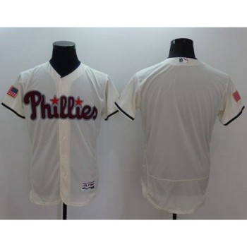 Phillies Blank Cream Fashion Stars & Stripes Flexbase Authentic Stitched MLB Jersey Phillies Blank Cream Fashion Stars & Stripes Flexbase Authentic Stitched MLB Jersey