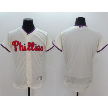 Phillies Blank Cream Flexbase Authentic Collection Stitched MLB Jersey Phillies Blank Cream Flexbase Authentic Collection Stitched MLB Jersey