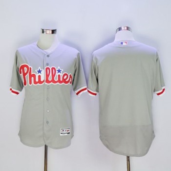 Phillies Blank Grey Flexbase Authentic Collection Stitched MLB Jersey Phillies Blank Grey Flexbase Authentic Collection Stitched MLB Jersey