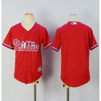 Phillies Blank Red Alternate Cool Base Stitched Youth MLB Jersey Phillies Blank Red Alternate Cool Base Stitched Youth MLB Jersey