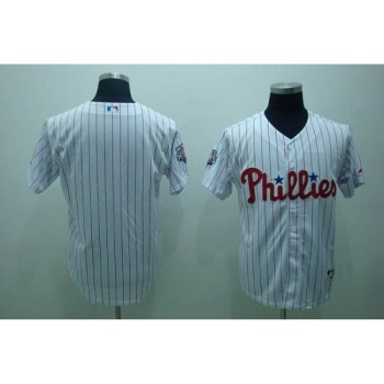 Phillies Blank Stitched White Red Strip MLB Jersey Phillies Blank Stitched White Red Strip MLB Jersey