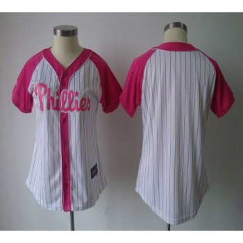 Phillies Blank White/Pink Women's Splash Fashion Stitched MLB Jersey Phillies Blank White/Pink Women's Splash Fashion Stitched MLB Jersey