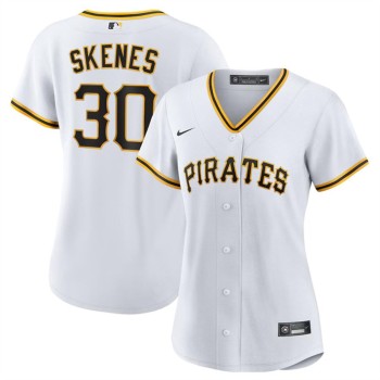 Women's Pittsburgh Pirates #30 Paul Skenes White Cool Base Stitched Baseball Jersey Women's Pittsburgh Pirates #30 Paul Skenes White Cool Base Stitched Baseball Jersey