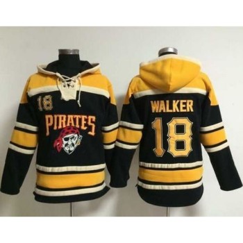 Pirates #18 Neil Walker Black Sawyer Hooded Sweatshirt MLB Hoodie Pirates #18 Neil Walker Black Sawyer Hooded Sweatshirt MLB Hoodie