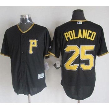 Pirates #25 Gregory Polanco Black New Cool Base Stitched MLB Jersey Pirates #25 Gregory Polanco Black New Cool Base Stitched MLB Jersey