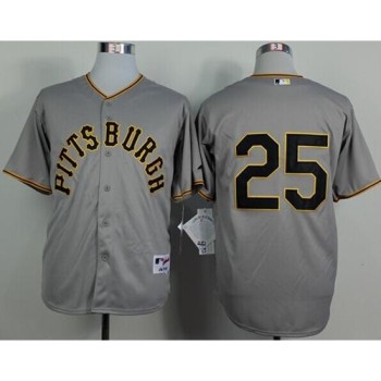 Pirates #25 Gregory Polanco Grey 1953 Turn Back The Clock Stitched MLB Jersey Pirates #25 Gregory Polanco Grey 1953 Turn Back The Clock Stitched MLB Jersey