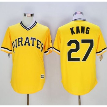 Pirates #27 Jung-ho Kang Gold New Cool Base Stitched MLB Jersey Pirates #27 Jung-ho Kang Gold New Cool Base Stitched MLB Jersey