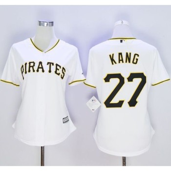 Pirates #27 Jung-ho Kang White Women's Home Stitched MLB Jersey Pirates #27 Jung-ho Kang White Women's Home Stitched MLB Jersey