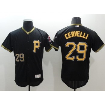 Pirates #29 Francisco Cervelli Black Flexbase Authentic Collection Stitched MLB Jersey Pirates #29 Francisco Cervelli Black Flexbase Authentic Collection Stitched MLB Jersey