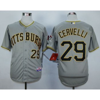 Pirates #29 Francisco Cervelli Grey Cool Base Stitched MLB Jersey Pirates #29 Francisco Cervelli Grey Cool Base Stitched MLB Jersey