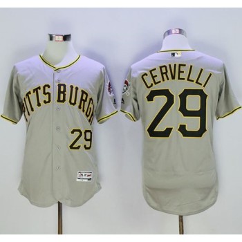 Pirates #29 Francisco Cervelli Grey Flexbase Authentic Collection Stitched MLB Jersey Pirates #29 Francisco Cervelli Grey Flexbase Authentic Collection Stitched MLB Jersey