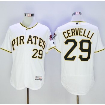 Pirates #29 Francisco Cervelli White Flexbase Authentic Collection Stitched MLB Jersey Pirates #29 Francisco Cervelli White Flexbase Authentic Collection Stitched MLB Jersey