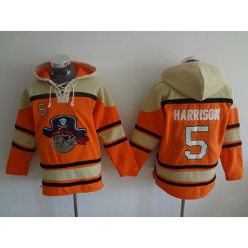 Pirates #5 Josh Harrison Orange Sawyer Hooded Sweatshirt MLB Hoodie Pirates #5 Josh Harrison Orange Sawyer Hooded Sweatshirt MLB Hoodie