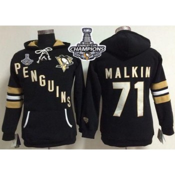 Pittsburgh Penguins #71 Evgeni Malkin Black 2016 Stanley Cup Champions Women's Old Time Heidi NHL Hoodie Pittsburgh Penguins #71 Evgeni Malkin Black 2016 Stanley Cup Champions Women's Old Time Heidi NHL Hoodie