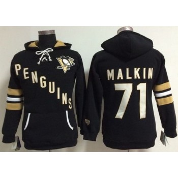 Pittsburgh Penguins #71 Evgeni Malkin Black Women's Old Time Heidi NHL Hoodie Pittsburgh Penguins #71 Evgeni Malkin Black Women's Old Time Heidi NHL Hoodie