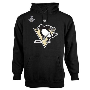 Pittsburgh Penguins Old Time Hockey Big Logo with Crest 2016 Stanley Cup Champions Pullover Hoodie Black Pittsburgh Penguins Old Time Hockey Big Logo with Crest 2016 Stanley Cup Champions Pullover Hoodie Black