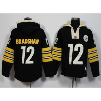 Pittsburgh Steelers #12 Terry Bradshaw Black Player Winning Method Pullover NFL Hoodie Pittsburgh Steelers #12 Terry Bradshaw Black Player Winning Method Pullover NFL Hoodie