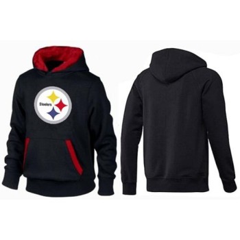 Pittsburgh Steelers Logo Pullover Hoodie Black & Red Pittsburgh Steelers Logo Pullover Hoodie Black & Red