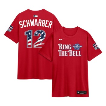 Men's National League #12 Kyle Schwarber Nike Red 2026 All-Star Game Name & Number T-Shirt Men's National League #12 Kyle Schwarber Nike Red 2026 All-Star Game Name & Number T-Shirt