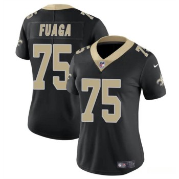 Women's New Orleans Saints #75 Taliese Fuaga Black 2024 Draft Vapor Stitched Game Jersey(Run Small) Women's New Orleans Saints #75 Taliese Fuaga Black 2024 Draft Vapor Stitched Game Jersey(Run Small)