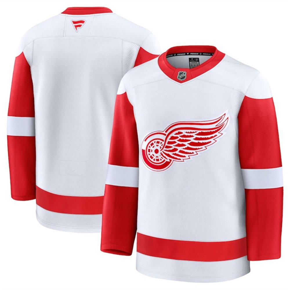 Youth Detroit Red Wings Blank White 2024-25 Away Stitched Hockey Jersey