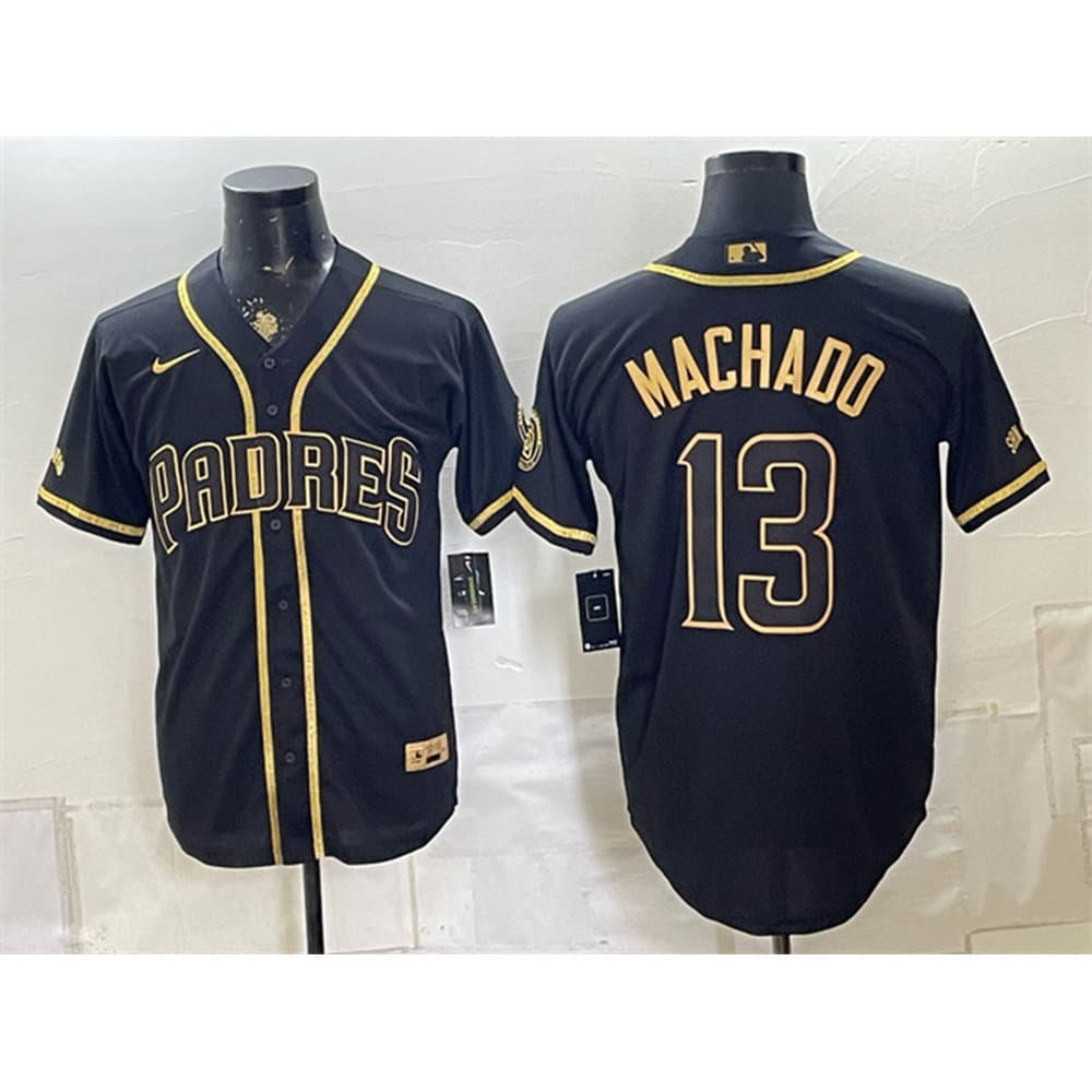 Youth San Diego Padres #13 Manny Machado Black Gold With Patch Stitched Baseball Jersey Youth San Diego Padres #13 Manny Machado Black Gold With Patch Stitched Baseball Jersey