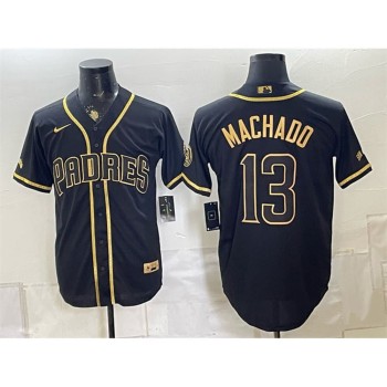 Youth San Diego Padres #13 Manny Machado Black Gold With Patch Stitched Baseball Jersey Youth San Diego Padres #13 Manny Machado Black Gold With Patch Stitched Baseball Jersey