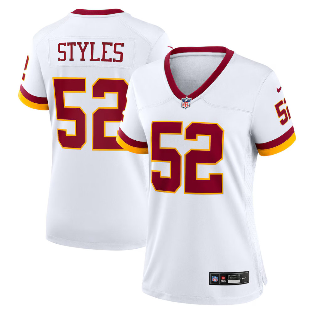 Women's Washington Commanders #52 Sonny Styles Nike White Game Super Bowl Era Jersey