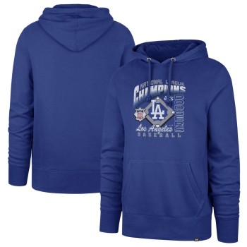 Men's Los Angeles Dodgers '47 Royal 2024 National League Champions Headline Pullover Hoodie Men's Los Angeles Dodgers '47 Royal 2024 National League Champions Headline Pullover Hoodie