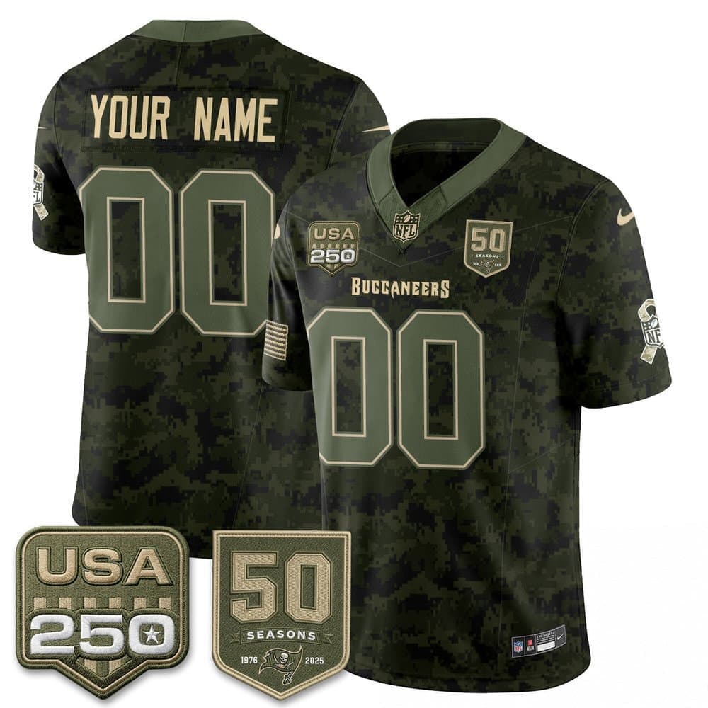 Men's Tampa Bay Buccaneers Camo 2026 Salute to Service Edition Vapor F.U.S.E. Limited Custom Jersey Men's Tampa Bay Buccaneers Camo 2026 Salute to Service Edition Vapor F.U.S.E. Limited Custom Jersey