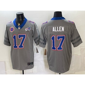 Youth Buffalo Bills #17 Josh Allen Nike Gray Vapor F.U.S.E. Limited Jersey Youth Buffalo Bills #17 Josh Allen Nike Gray Vapor F.U.S.E. Limited Jersey