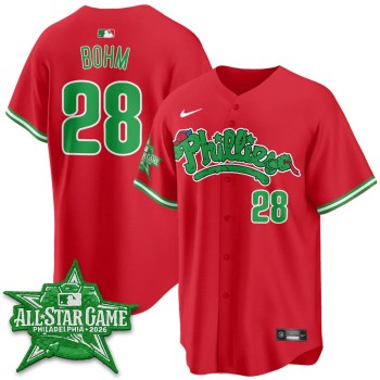 Youth Philadelphia Phillies #28 Alec Bohm Red 2026 MLB All-Star Jersey Youth Philadelphia Phillies #28 Alec Bohm Red 2026 MLB All-Star Jersey