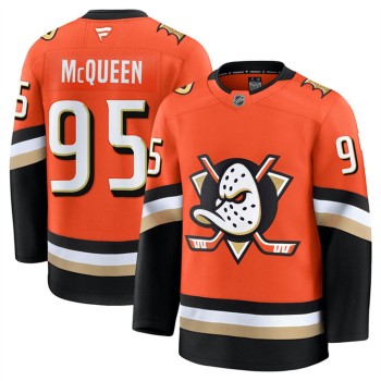 Men's Anaheim Ducks #95 Roger McQueen Orange 2024-25 Home Stitched Hockey Premium Jersey