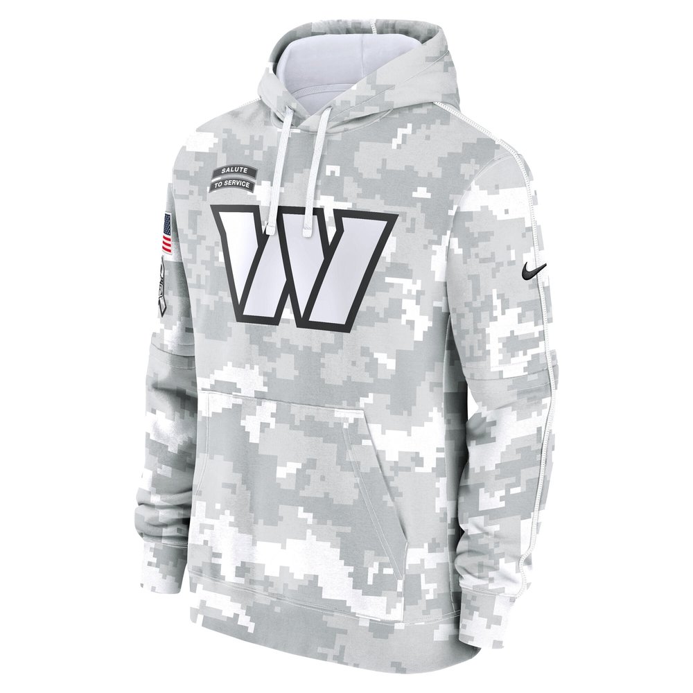 Men's Washington Commanders Arctic Camo 2024 Salute to Service Club Fleece Pullover Hoodie