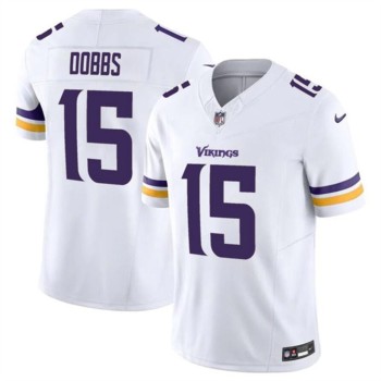 Men's Minnesota Vikings #15 Dallas Turner White 2024 Draft F.U.S.E Vapor Untouchable Limited Stitched Jersey Men's Minnesota Vikings #15 Dallas Turner White 2024 Draft F.U.S.E Vapor Untouchable Limited Stitched Jersey