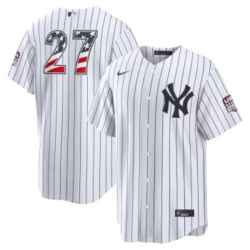 Youth New York Yankees #27 Giancarlo Stanton Nike White USA 250 Fourth of July Home Stadium Jersey Youth New York Yankees #27 Giancarlo Stanton Nike White USA 250 Fourth of July Home Stadium Jersey